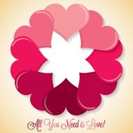 Circle of hearts in vector format N4