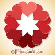 Circle of hearts in vector format N5