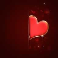 Valentine Heart Red Card