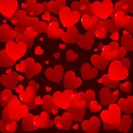 Red hearts background N3