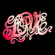 Symbol of love and Valentines day lettering N3