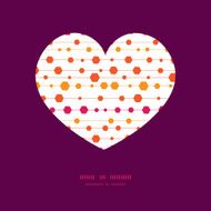 Vector abstract colorful stripes and shapes heart silhouette pattern frame
