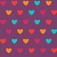 seamlss pattern with colorful hearts