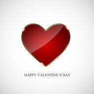 Valentine Day Card with Heart Vector Illustration N3