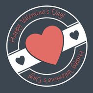 Happy Valentine&#039;s Day stamp design