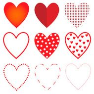Red heart set