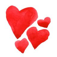 Watercolor heart set N3