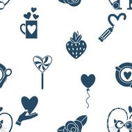 Romantic Seamless with Symbols of Valentine&#039;s Day N6