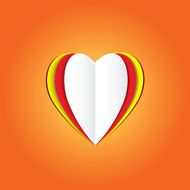 Abstract paper heart Love