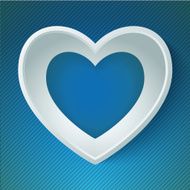 vector heart happy Valentine day love paper 3D frame