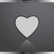 Vector heart web flat icon