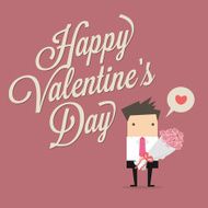 Businessman Happy Valentine&#039;s Day