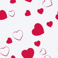 hearts in notebook