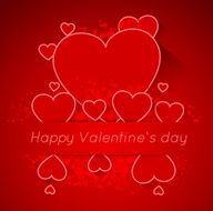 abstract valentine postcard with heart