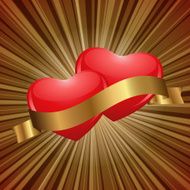 hearts in gold