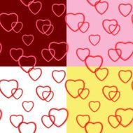 background with hearts for valentine day - vector set
