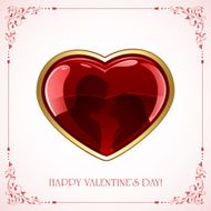 Valentines heart with couple