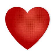 Valentine&#039;s knitted heart can be used as a greeting