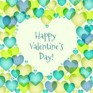 vector background with a simple multi-colored hearts on Valentin N2
