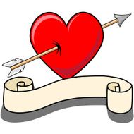 Heart and Arrow with Scroll