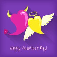 fun couple of hearts on Valentine&#039;s Day