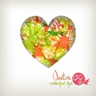 card for Valentine&#039;s Day 3D - effect multi-colored blots N4
