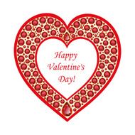 Heart of rubies vector card