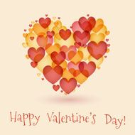 vector background with a simple multi-colored hearts on the day N2