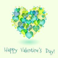 vector background with a simple multi-colored hearts on the day N3