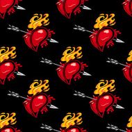 Seamless pattern with hearts and arrows N3