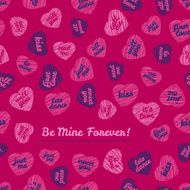 &#039;Be Mine Forever!&#039; typography Happy Valentine&#039;s Day Love Card