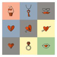 Happy Valentines Day Icons N574