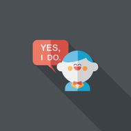 wedding yes i do words flat icon N16