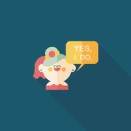 wedding yes i do words flat icon N22