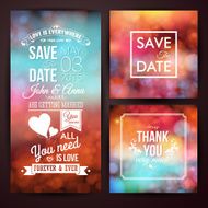 Save the date for personal holiday and thank you card