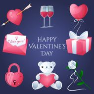 Valentine&#039;s day icons set N4