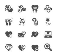 love and valentine icon set 5 vector eps10