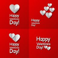 Set of Valentines day greeting cards N6
