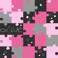 Saint Valentin pattern from puzzles Jigsaw puzzle game