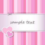 striped pink valentine day greeting card background