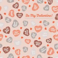 &#039;Be My Valentine!&#039; typography Happy Valentine&#039;s Day Card Romantic postcard