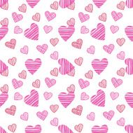 The drawn pattern Happy Valentines Day card Vector N2
