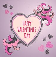 Happy Valentines Day card vector N2
