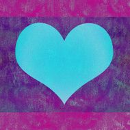 blue heart and space
