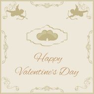 greeting card for Valentine&#039;s Day in vintage styl N2