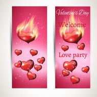 set of banners for the party vector