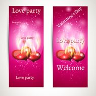 set of banners for the party vector N2