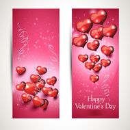 vertical and horizontal Flyers with flying hearts Set 1 N2