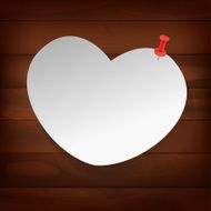 03 pinned heart on wood