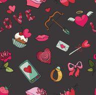 Valentine day wedding love seamless pattern N2